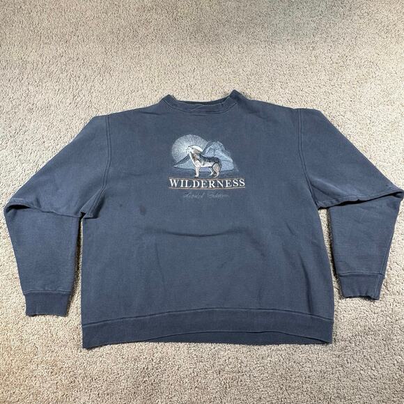Vintage Briar Creek Embroidered Wilderness Limited Edition Sweatshirt Mens Sz XL - Picture 1 of 7